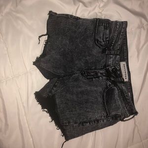 Black shorts.